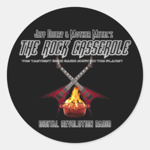 Los Pegatinas brillantes de 3" de Rock Casserole