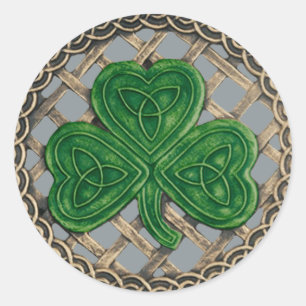 Los Pegatinas De Los Nudos Celtas Y Shamrock Gray