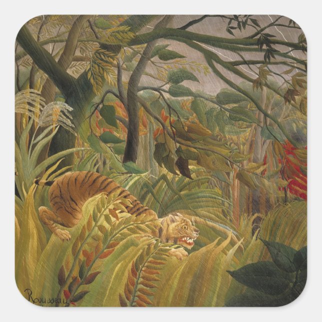 Los pegatinas de Tigre de Rousseau (Anverso)