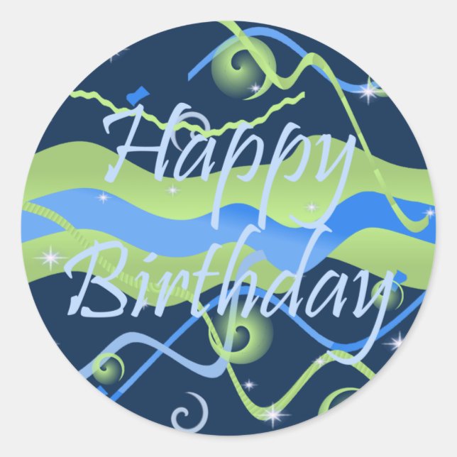 Los Pegatinas del cumpleaños feliz del niño (Anverso)