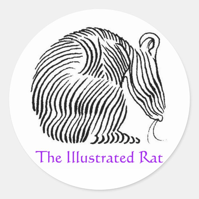 Los pegatinas del logotipo de Rat ilustrados (Anverso)