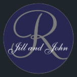 Los pegatinas del monograma para casarse favorecen<br><div class="desc">El pegatina del monograma para casarse favorece e invita. Este diseño elegante de Elke Clarke, se puede personalizar con sus nombres y monograma así como sus colores del boda. Ahora Zazzle ofrece muchas opciones para sus formas del pegatina también. Elija de ronda, de cuadrado, de rectangular, de triangular, de oval,...</div>