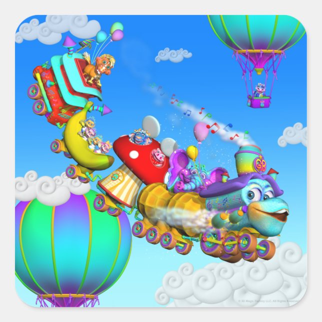 Los Pegatinas del tren GiggleBelly (Anverso)