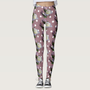 Los peones rosados elegantes leggings Personalizad