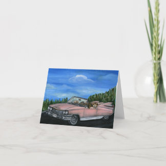 Los Perros Conduciendo Tarjetas De Aviso De Coche 