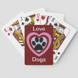 Los perros de amor jugando cartas