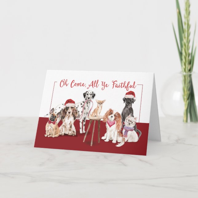 Los perros O vienen todo el navidad divertido fiel (Anverso)