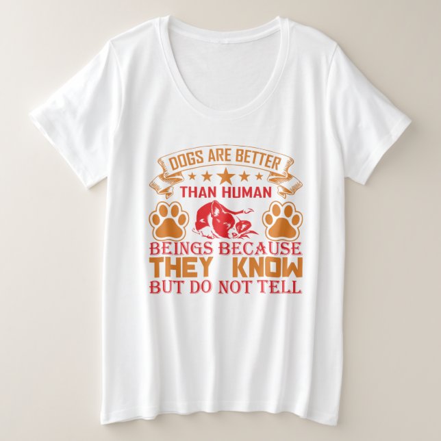 Los perros son camisetas de mejor tamaño más grand (Anverso del diseño)