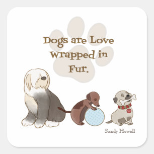 Los perros son el amor envuelto en Pegatinas de pi