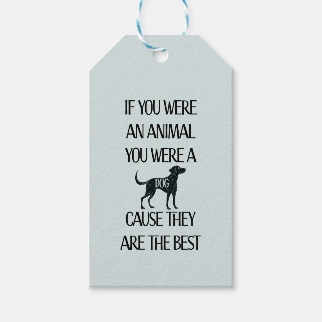 Los perros son los mejores - etiqueta de regalo (Anverso)