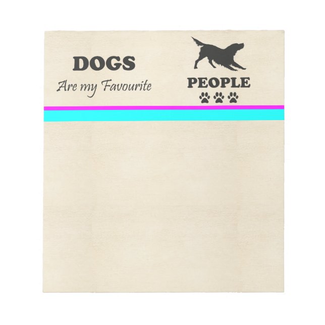 Los perros son mi Bloc de notas favorito (Frente)