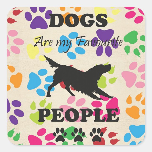 Los perros son mis Pegatinas favoritos (Anverso)
