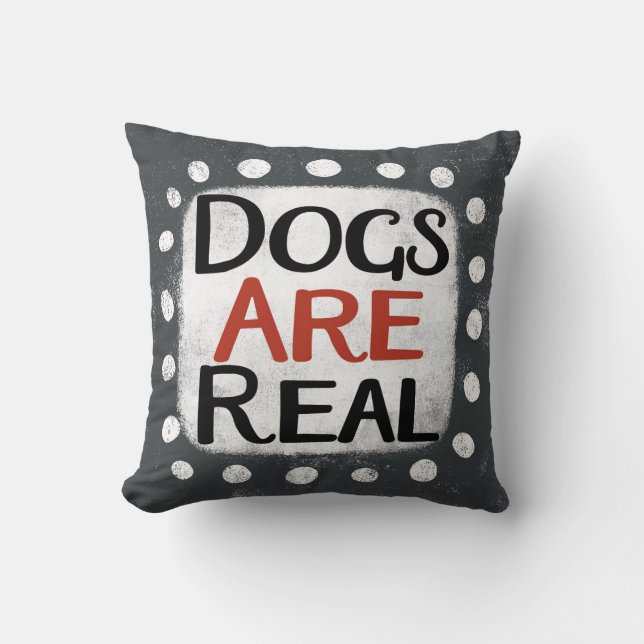 Los perros son un verdadero Cojín decorativo (Anverso)