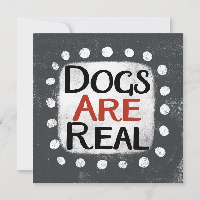 Los perros son una tarjeta de felicitación real (Anverso)