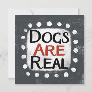 Los perros son una tarjeta de felicitación real