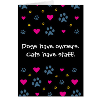 Los perros tienen Dueño-Gatos tener el personal