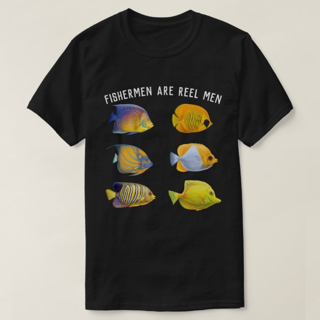 Los pescadores son camisetas de los Reel Men (Diseño del anverso)
