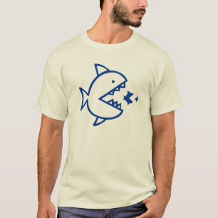 Los pescados comen la camiseta del mundo de los