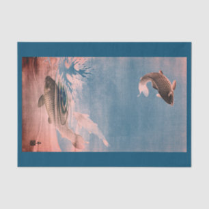 Los PESCADOS QUE SALTAN EN papel seda del AGUA