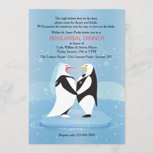 Los pingüinos en la invitación al amor
