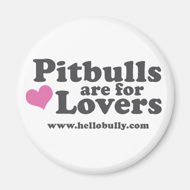 Los Pitbulls son para los amantes del imán - rosa  (Frente)