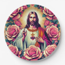 ¡Los platos de papel de flores de Jesús!