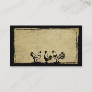 Los pollos en el corral Prim tarjetas de visitas