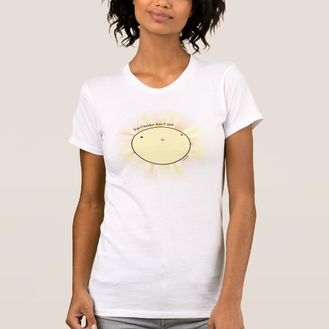 Los "polluelos gordos son" camiseta fresca (Anverso)