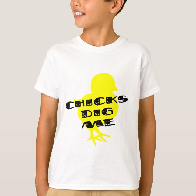 Los polluelos me cavan camiseta de los niños de (Anverso)