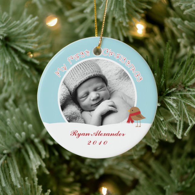 Los primeros ornamentos de fotos navideñas del beb (Árbol)