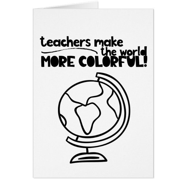 Los profesores hacen las tarjetas más coloridas (Frente)