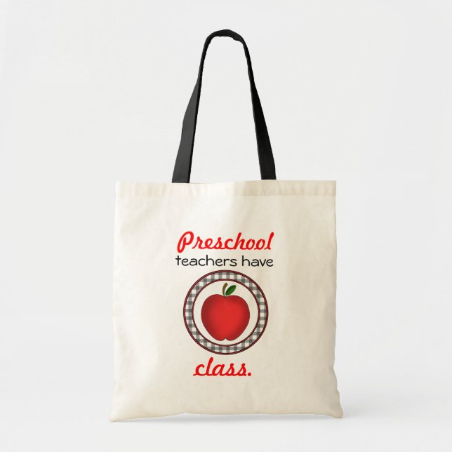 Los profesores preescolares tienen bolso de Apple (Frente)