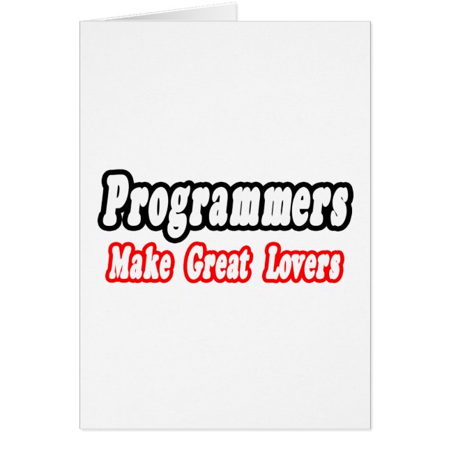 Los programadores hacen grandes amantes (Frente)