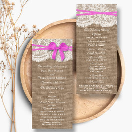 Los programas de colección de Bodas Rustic Pink Bo