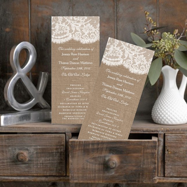 Los programas de colecta de Bodas Burlap & Lace (Subido por el creador)