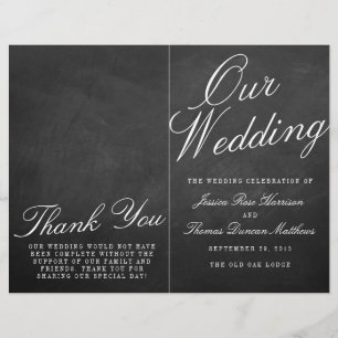 Los programas de colecta de Bodas Fancy Chalkboard