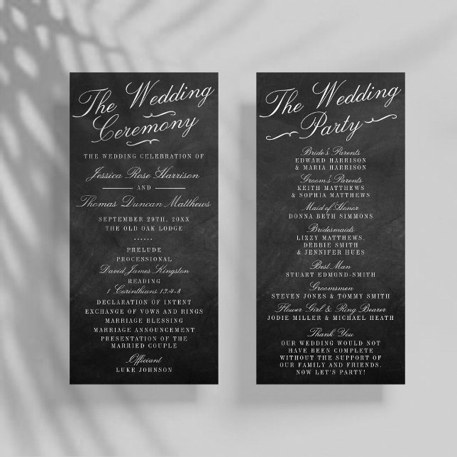 Los programas de colecta de Bodas Fancy Chalkboard (Subido por el creador)