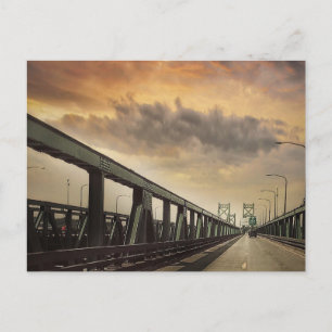 Los puentes gemelos sobre la postal de Misisipi