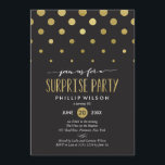 Los puntos de espuma sorprenden a la invitación a<br><div class="desc">Espumoso,  moda y moderna invitación sorpresa a la fiesta,  ideal para cualquier edad. El Relieve metalizado dorado es falso y está impreso en plano. Elija una forma de corte o papel texturado para una invitación especial.</div>