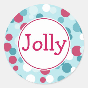 Los puntos retro de las pegatinas navideñas