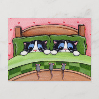 Los ratones de cama sí existen - Postales para gat