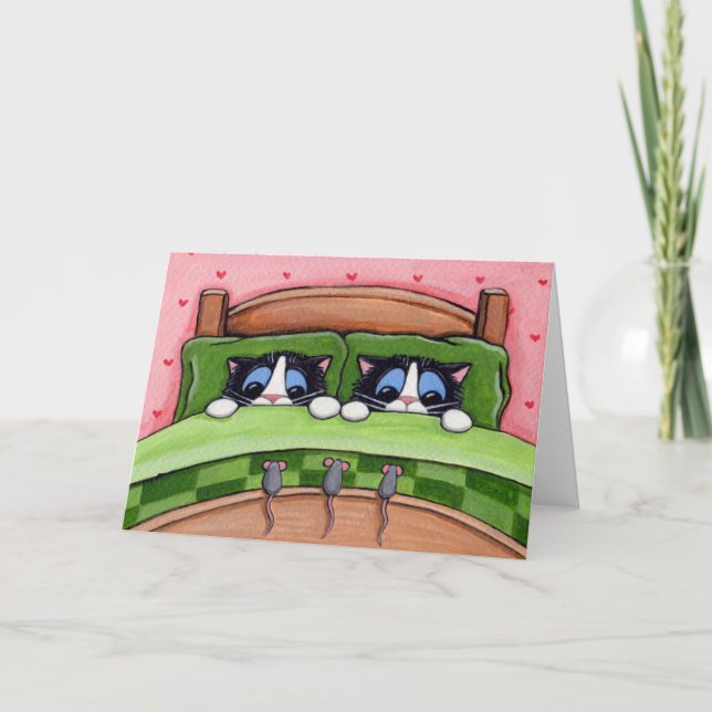 Los ratones de la cama existen - tarjeta de (Anverso)