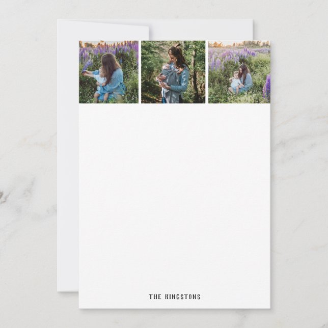 Los recuerdos de la foto le agradecen las tarjetas (Anverso)