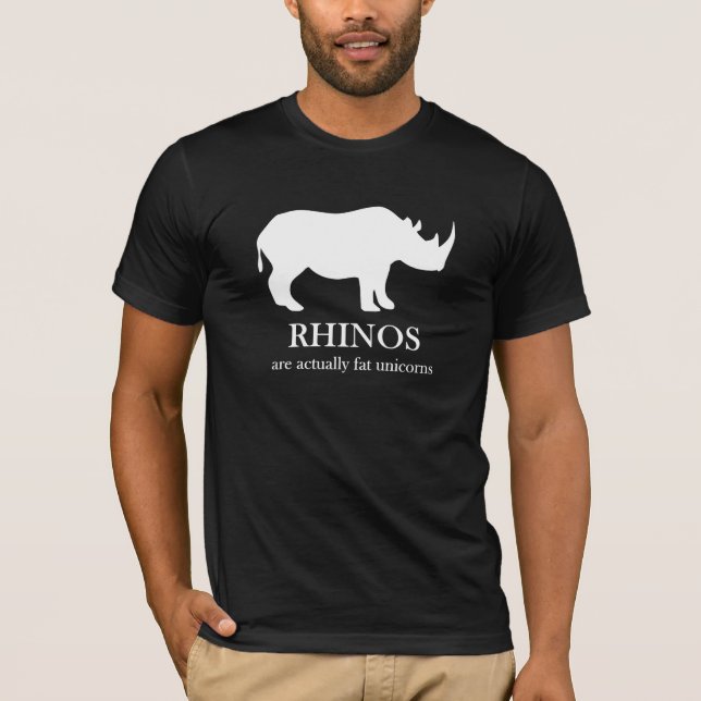 Los Rhinos son camiseta gorda de los unicornios (Anverso)
