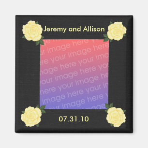 Los rosas amarillos, ahorran los imanes de la foto