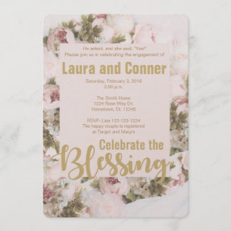 Los rosas - celebre la invitación de la bendición