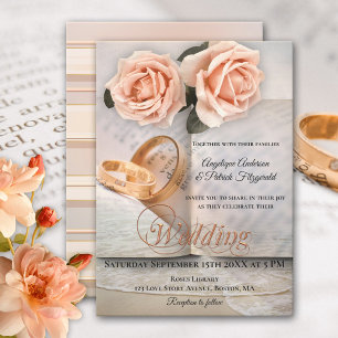 Los Rosas de Peach adoran la invitación a la boda