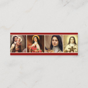 Los rosas del St. Teresa citan la tarjeta santa