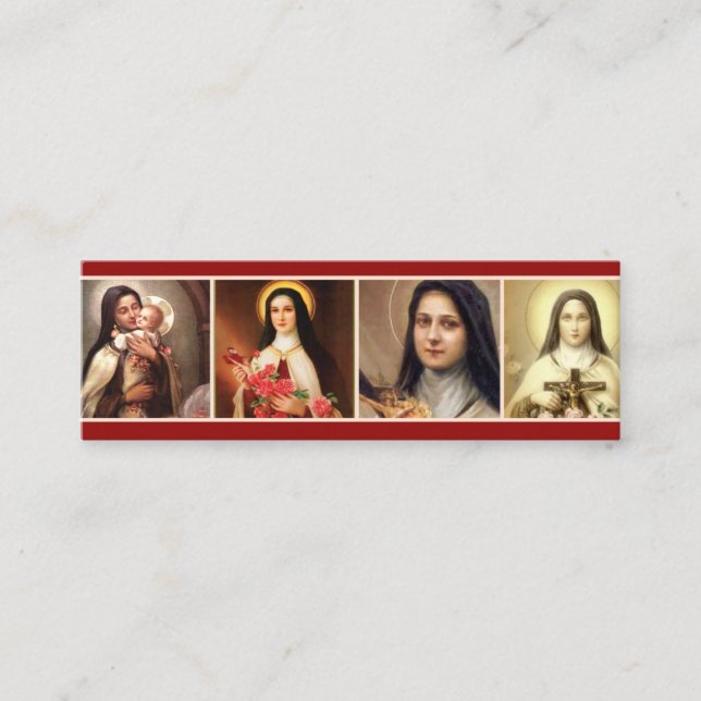 Los rosas del St. Teresa citan la tarjeta santa (Anverso)