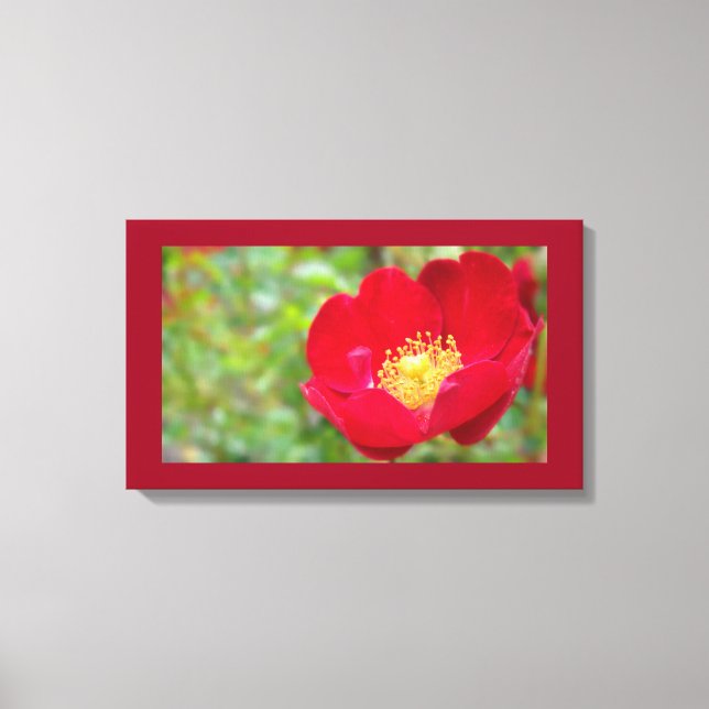 Los rosas son la impresión de lienzo rojo (Anverso)